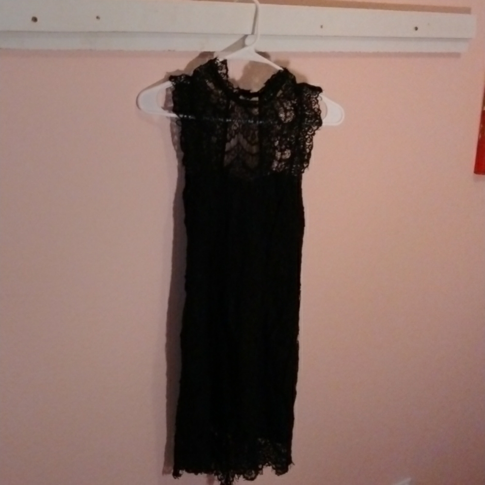 Free People XS BLACK, LACEY COCKTAIL DRESS